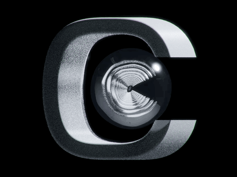 36 '19: C 36days c 36daysoftype b3d blender blender3d dark type typography