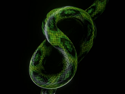 36 '19: S 36days s 36daysoftype 3d b3d blender eevee snake type typography