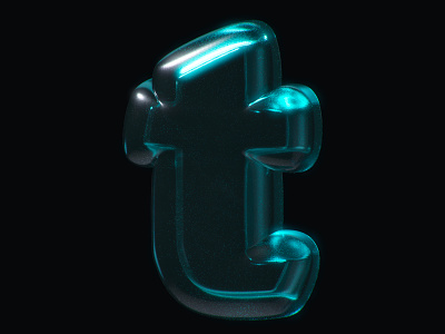 36 '19: T 36days t 36daysoftype 3d b3d blender luxcore plastic translucent type typography