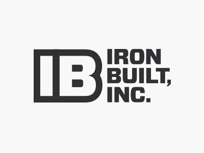 Iron Built Progress bold ib inc iron logo solid strong