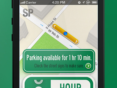 StreetParker hours line location map parking sign streetparker