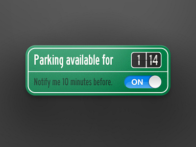 StreetParker Notify flip clock notify on parking toggle