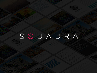 Squadra blocks branding clean gotham grid identity logo minimal q squadra square typography