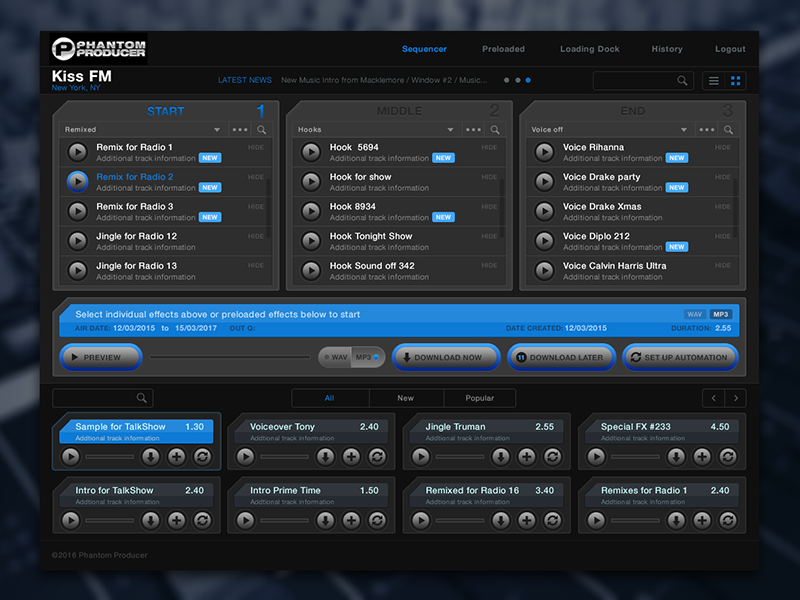 Audio Sequencer by Cristian Bosch on Dribbble