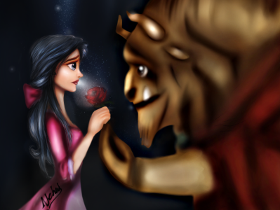 The beauty and the beast app characterdesign design digital painting photoshop