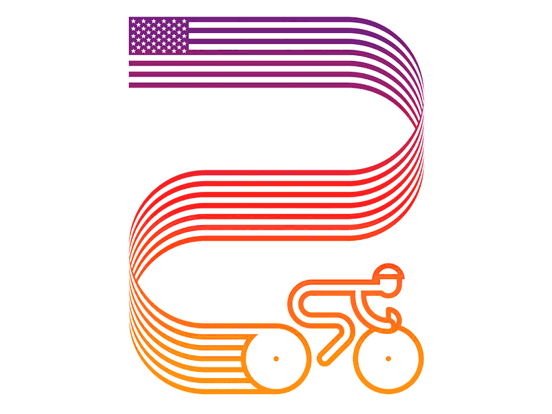 Ride USA Poster america bicycle poster