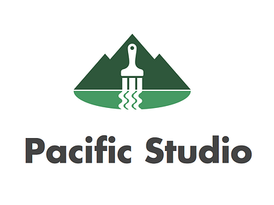 From the Graveyard - Pacific Studio logo paintbrush reflection
