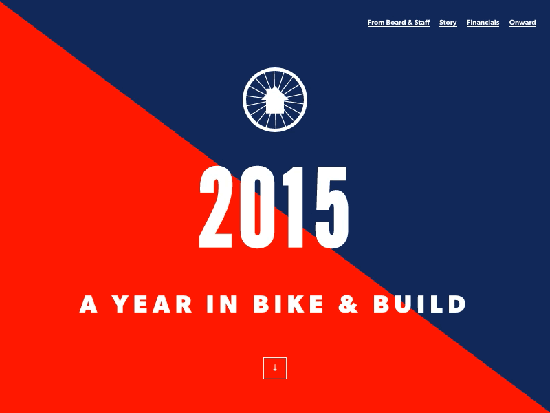 Bike & Build 2015 Annual Report Cover animation css3 html svg