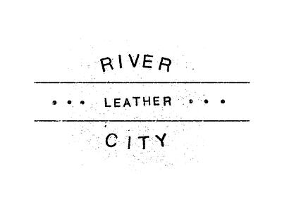 River City Leather logo stamp