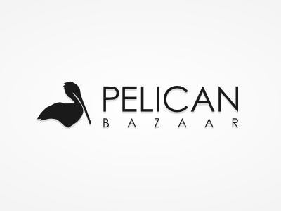 PelicanBazaar's logo animal black grey logo pelican shop shopping