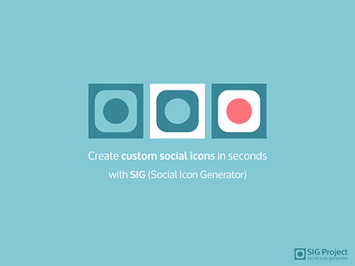 Sig (Social Icon Generator) custom facebook google linkedin mail pinterest social icon twitter wordpress