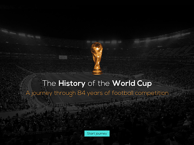 The History of the World Cup black competition field football fútbol golden history soccer stadium trophy world cup