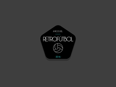Retro Football Badge badge black fast football grey logo old quick retro turquoise vintage white