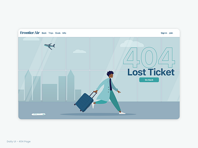 Daily UI - 404 Page - Airline Themed dailyui design graphic design il illustration ui ux vector web