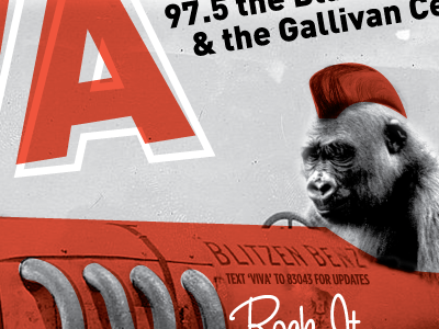 VIVA Poster gorrilla poster race car red rock roll viva