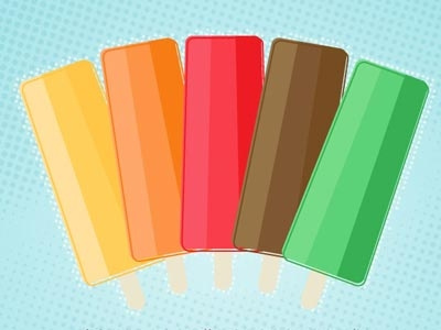 Creamies ice cream colors illustration popsicle