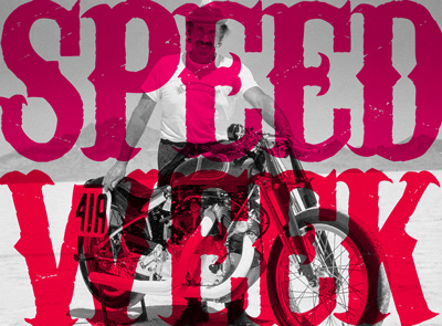 Speed Week bonneville motorcycle pink red speed week