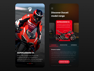Ducati Motorcycle Concept bike biker dark dark mode ducati engine motor motorbike motorcycle motorsport red transport vehicle