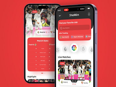 Shaolin Soccer - Live Streaming Soccer App clean dynamic island fifa football iphone 14 minimal nfl premier league scoreboard soccer tournament