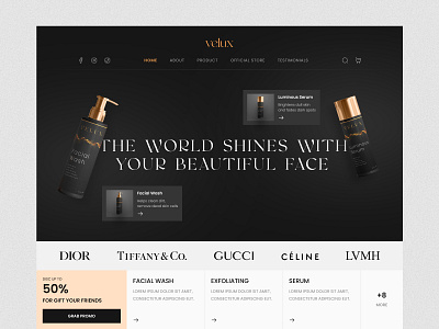 (hero) velux - Cosmetic Website Design