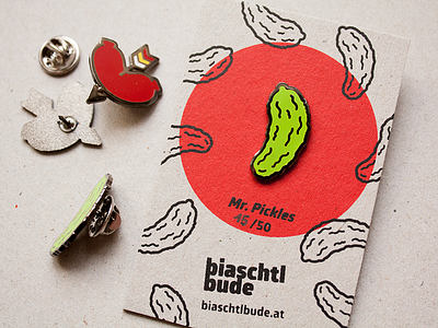 Mr. Pickles Enamel Pin bold enamelpin icon illustrator outlines pickles pingame