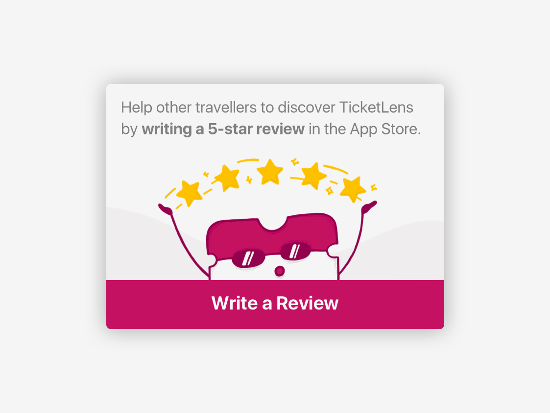 Ticketlens Ask For Review Banner By Dominic Reiterer On Dribbble