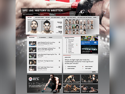UFC Redesign Concept concept design redesign ufc web