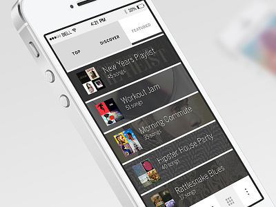 Music App Concept app concept design digital mobile music