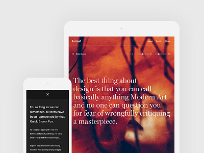 Killing the Quick Brown Fox - Responsive clean design desktop font image mobile showcase tablet type typography