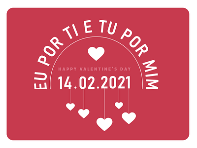 Happy Valentine's Day illustration minimal minimalism poster typogaphy valentines