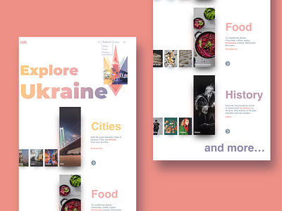 explore Ukraine design designer designs illustration landing landing design landingpage minimal ui ux website