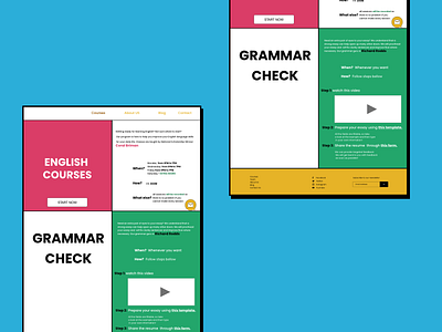 Back to school... black blue contrast courses design desktop grammar green pink ui ux web website website design yellow