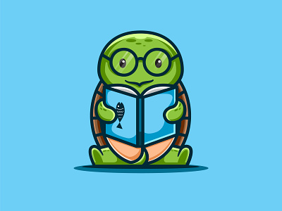 cute read turtle 🐢📖📕📘📚