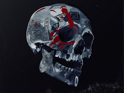 Human history skull blood history