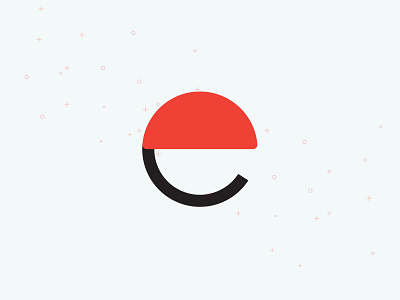 E icon black e feedback icon logo minimal monogram red