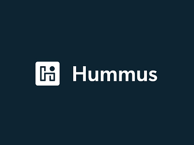 Hummus "H" Logo app brand dot h hummus icon logo modern simple