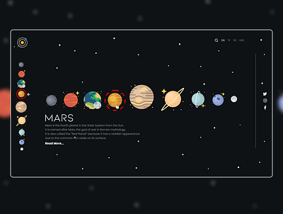 Planets Web Design adobexd design planets ui ux web webdesign website
