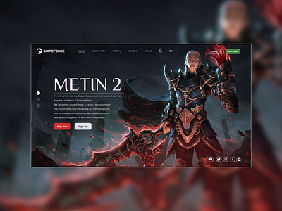 Metin2 Redesign Project adobe xd adobexd design game game website metin2 ui ux webdesign website