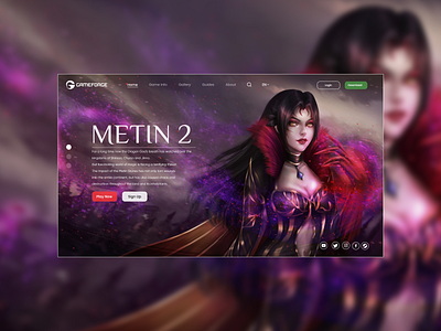 Metin2 Redesign Project2 adobexd design game game website metin2 ui ux webdesign website