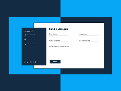 Contact Us Page Design adobexd contact form contact us ui ux webdesign