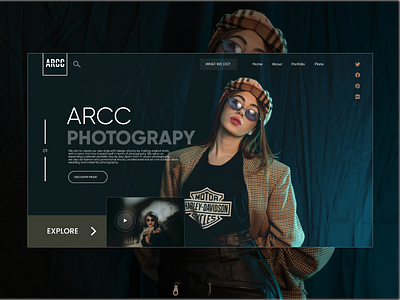 Landing Page Design (Photo Studio) adobexd design landing landingpage ui ux website