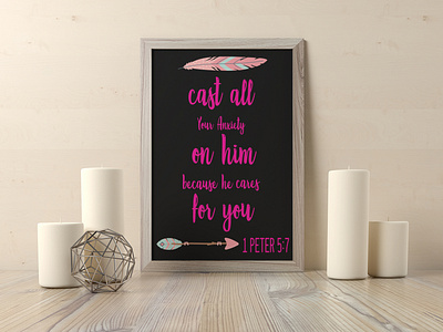 Cast All your Anxiety on him because he cares for you biblequotes blessed peter57 photoshop trust god