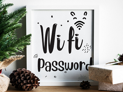 Wifi Password monogram passwords quotes wall art wifi