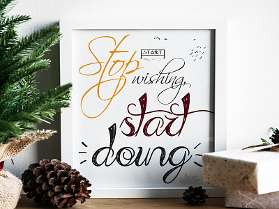 Stop Wishing Start Doing doing positive quotes success success message