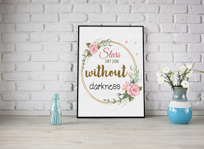 Stars Can't Shine without Darkness decor positive vibes quotes success message