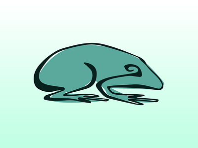 Frog in Line illustration sketch vector