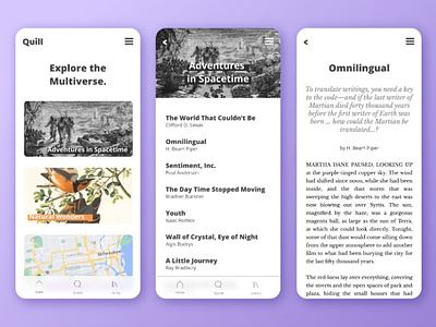 Story App mobile typography ui ux