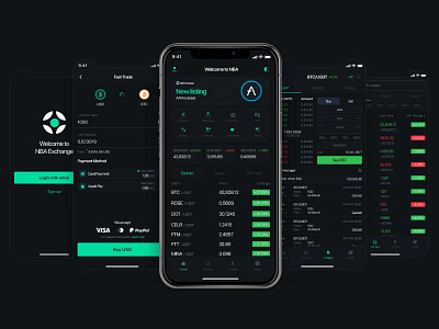 NBA Exchange - Cryptocurrency Trading App app crypto design trading ui ui ux