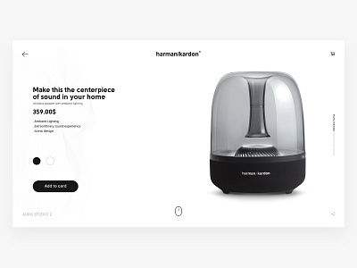 Harman/kardon Detail Product design ui web