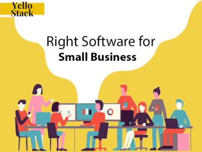 How to choose right software for small business yellostack animation branding design ecommerce website development logo online marketing agency ui web web development company website